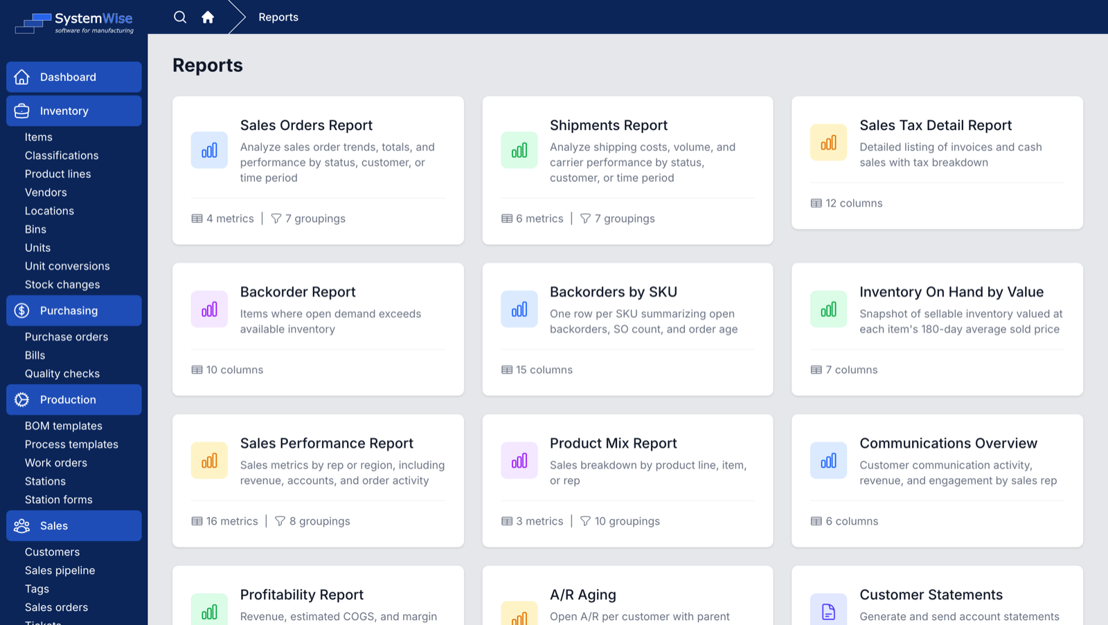 Reporting: Report library
